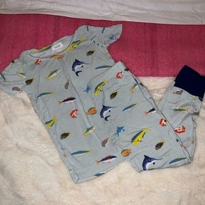 Angel Dear Bamboo Pajama Set: Tropical Fish